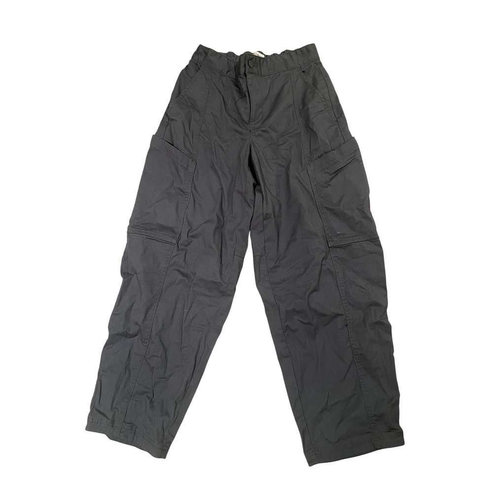 LL Bean Womens Gray Ripstop Cargo Pants Elastic Waist Outdoor Hiking Trousers 4